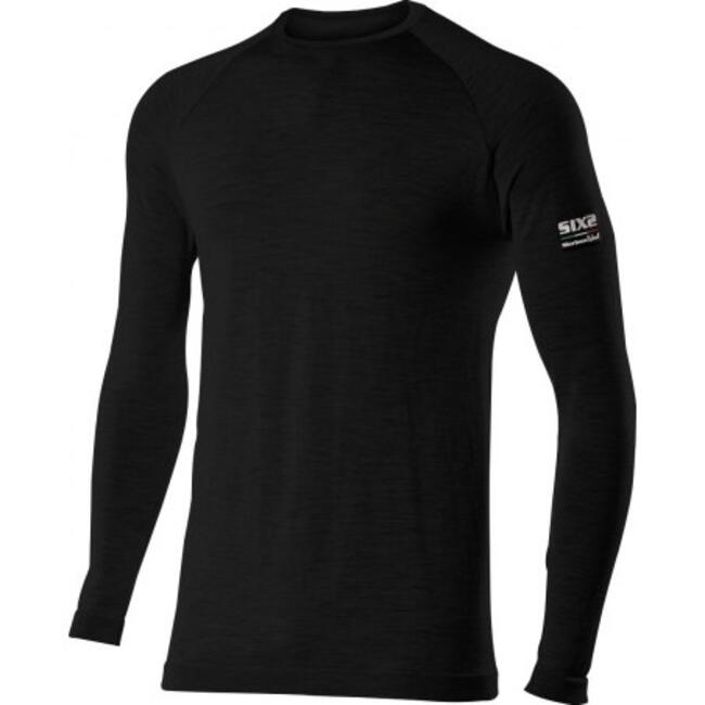 Six2 Maglia Termica Moto Wool Black Unisex